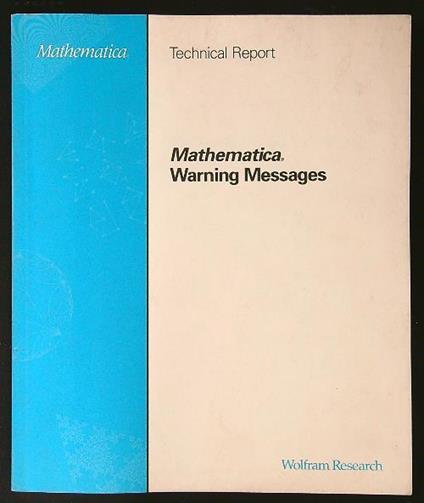Mathematica Warning Messages - copertina