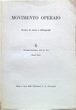 Movimento Operaio - N. 6 Novembre Dicembre 1952