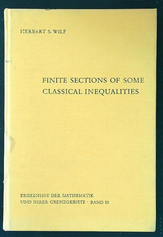 Finite sections of some classical inequalities - copertina