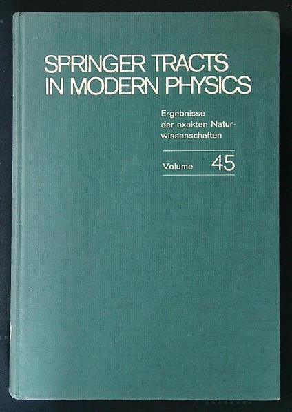 Springer Tracts in Modern Physics vol. 45 - copertina