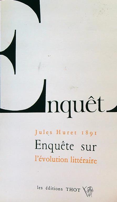 Enquete sur l'evolution litteraire - Jules Huret - copertina