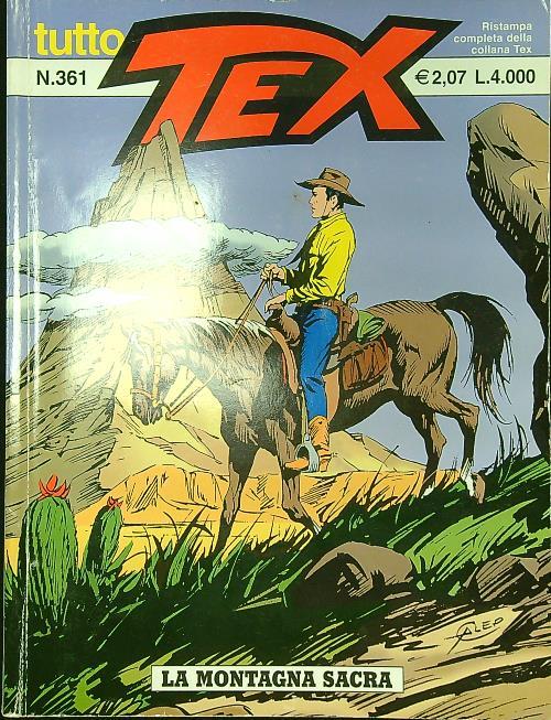 Tutto Tex n. 361/marzo 2002: La montagna sacra - Gianluigi Bonelli - copertina