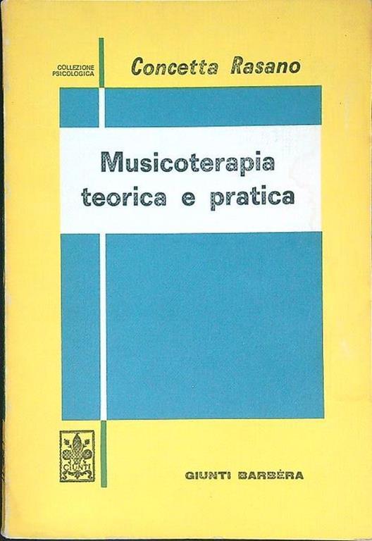 Musicoperapia teorica e pratica - Concetta Rasano - copertina
