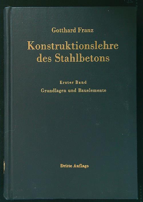 Konstruktionslehre des Stahlbetons band I - copertina