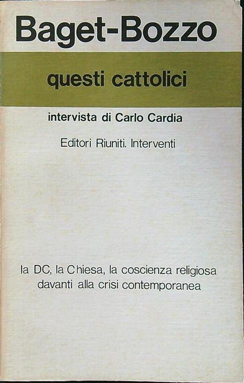 Questi cattolici - copertina