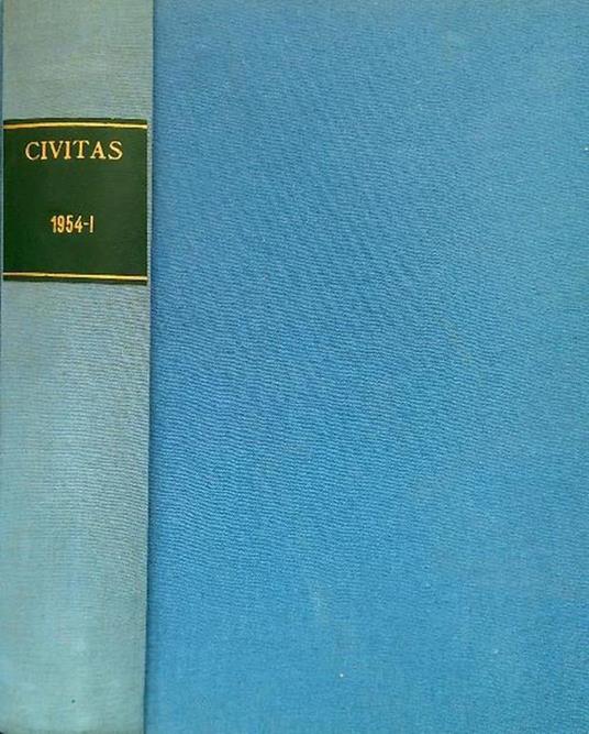 Civitas 1954-I / Anno V dal N. 1 al n. 6 - copertina
