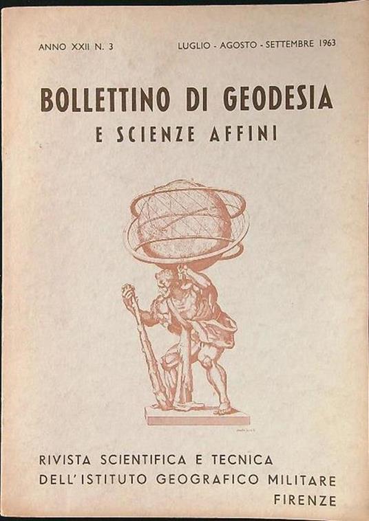 Bollettino di geodesia e scienze affini n. 3 - copertina