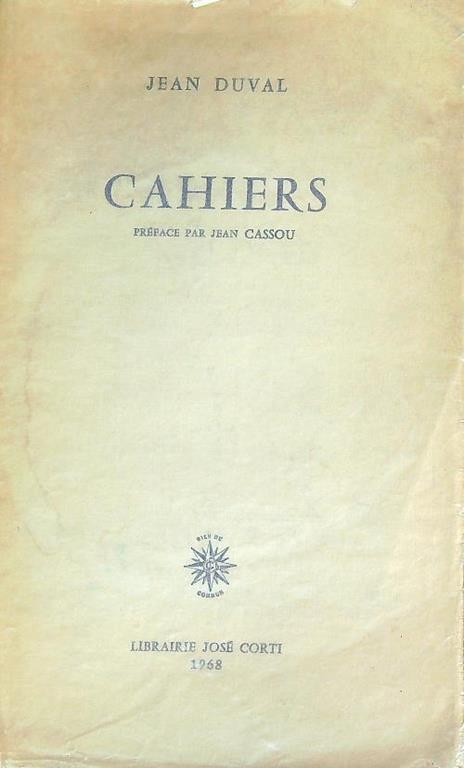 Cahiers - Jean-François Duval - copertina