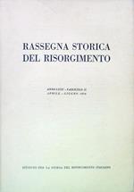 Rassegna storica del Risorgimento - Anno LXIII Fasc. II Aprile Giugno 1976