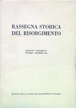Rassegna storica del Risorgimento - Anno LXII Fasc. IV Ottobre Dicembre 1975
