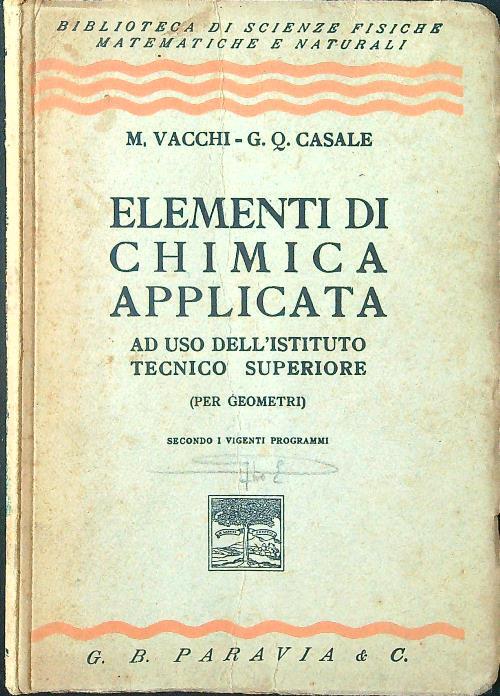 Elementi di chimica applicata