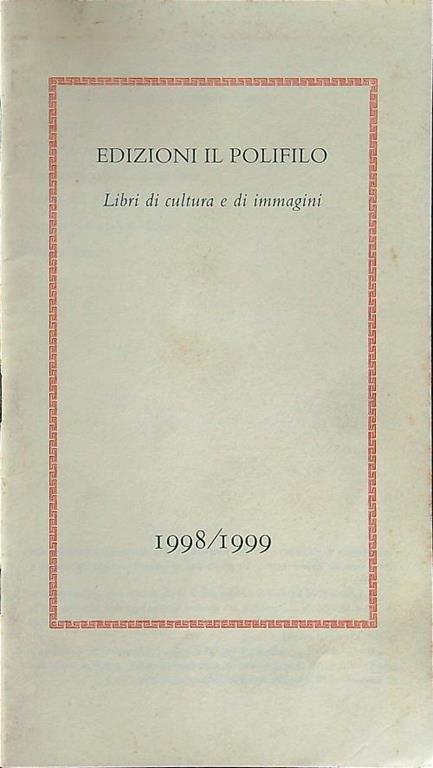 Edizioni il Polifilo 1998/1999 - copertina
