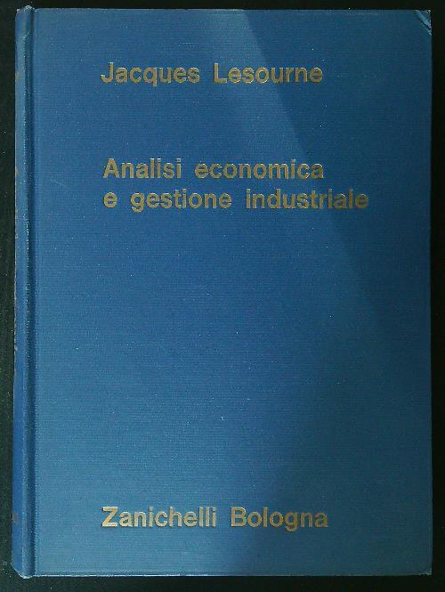 Analisi economica e gestione industriale - Jacques Lesourne - copertina