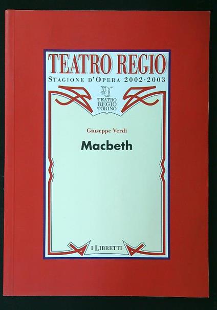 Macbeth - Giuseppe Verdi - copertina