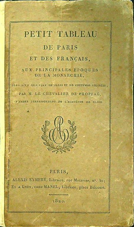 Petit tableau de Paris et des francais - copertina