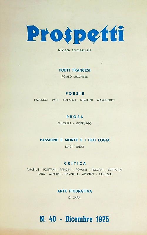Prospetti 40/Dicembre 1975