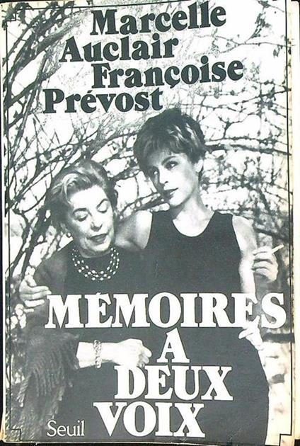 Mémoires à deux voix - Marcelle Auclair - copertina