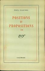 Positions et propositions **