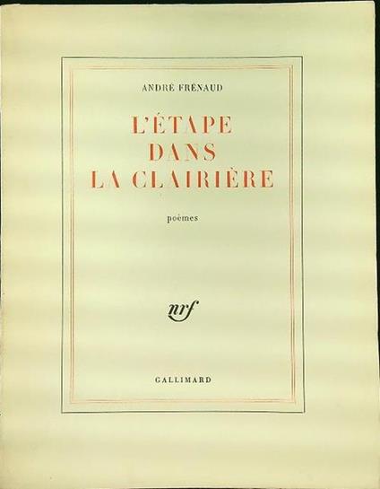 L' etape dans la clairiere - copertina