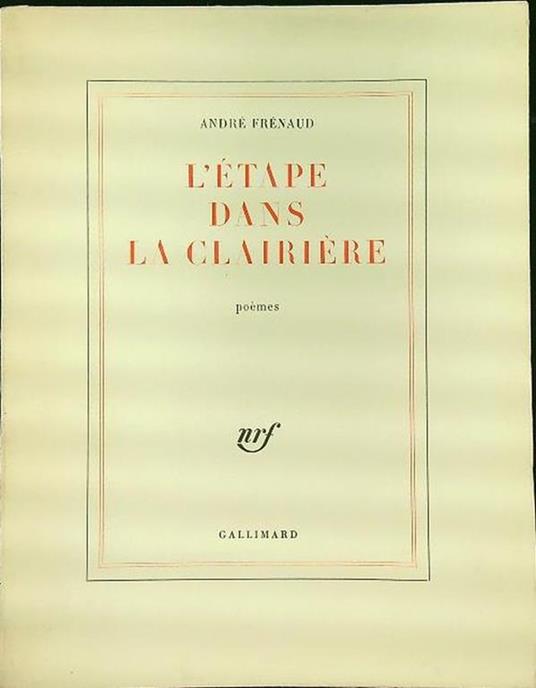 L' etape dans la clairiere - copertina
