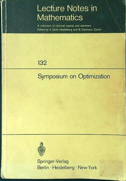 Symposium on Optimization - copertina