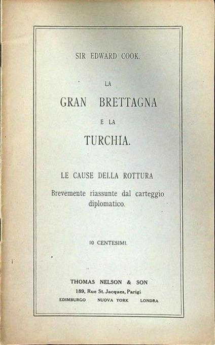 La Gran Bretagna e la Turchia - copertina