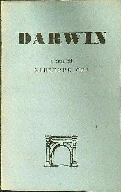 Darwin - Giuseppe Cei - copertina