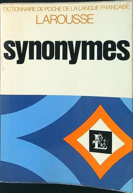 Dictionnaire des synonymes - copertina