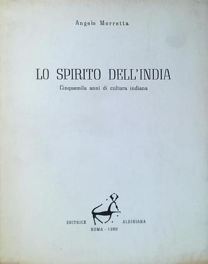 Lo spirito dell'India - Angelo Morretta - copertina