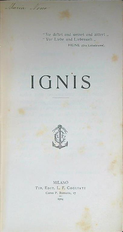 Ignis - copertina