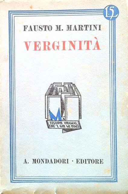Verginità - Fausto M. Martini - copertina