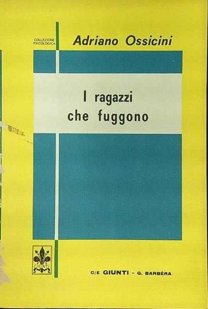 I ragazzi che fuggono - Adriano Ossicini - copertina