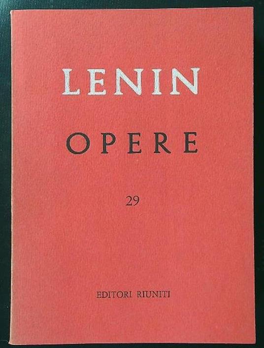 Opere 29 - Lenin - copertina