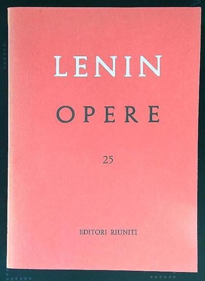 Opere 25 - Lenin - copertina