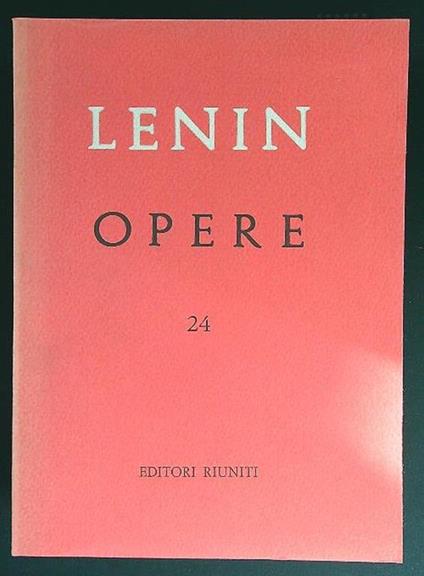 Opere 24 - Lenin - copertina