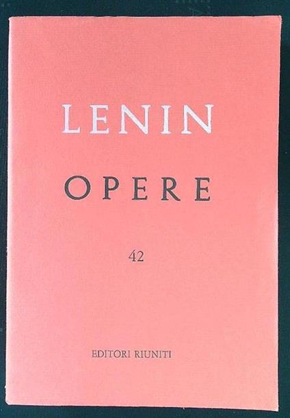 Opere 42 - Lenin - copertina