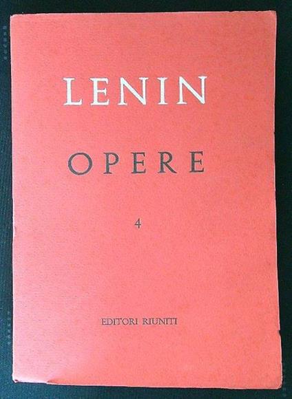 Opere 4 - Lenin - copertina