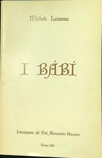 I Babi - Michele Lessona - copertina