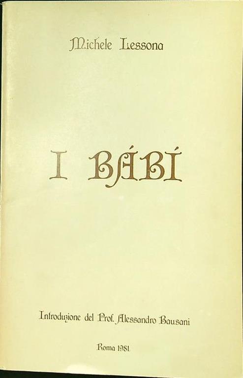 I Babi - Michele Lessona - copertina