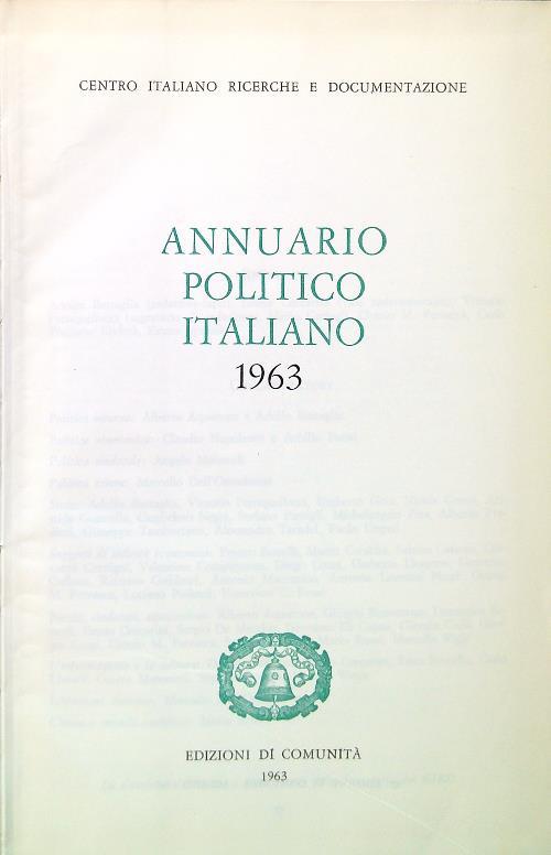 Annuario politico italiano 1963