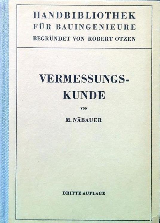 Vermessungskunde - copertina