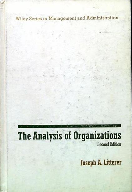 Analysis of Organizations - copertina