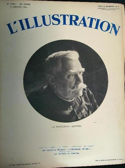 L' Illustration n. da 4583 (3 Gen 1931) a 4595 (28 Mar 1931) Rilegatura succ. - copertina