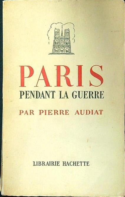 Paris pendant la guerre - copertina