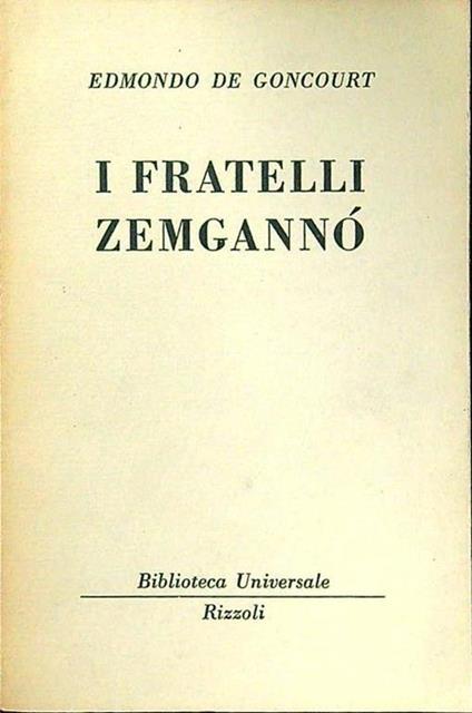 I fratelli Zemgannò - copertina