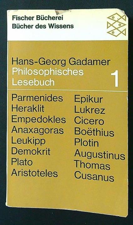 Philosophisches Lesebuch 1 - copertina