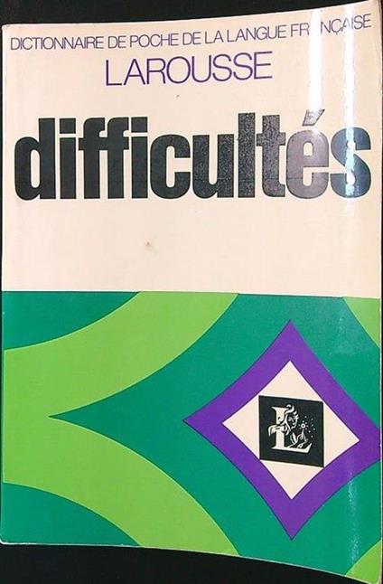 Dictionnaire des difficultes de la lang francaise - copertina