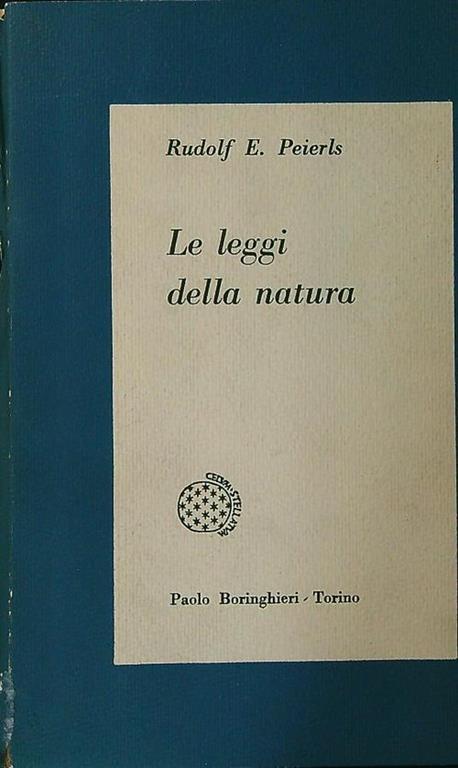 Le leggi della natura - copertina