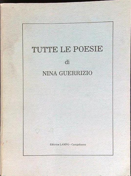 Tutte le poesie - copertina