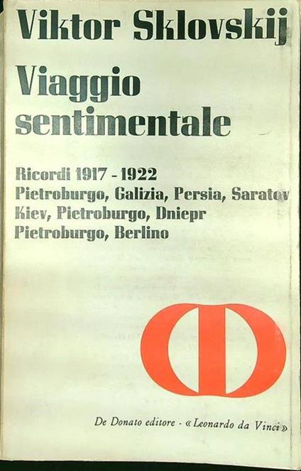 Viaggio sentimentale - Viktor Sklovskij - copertina